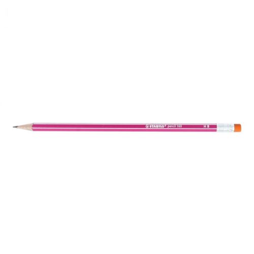 STABILO pencil 160 Orange Jaune Pack de 3 crayons graphite HB avec bout gomme Bleu ardoise 
