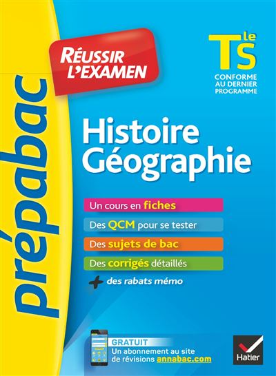 Histoire-Géographie Tle S - Prépabac Réussir L'examen Fiches De Cours ...