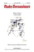 Études germaniques - N°1/2013