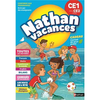 Nathan Vacances Primaire CE1 vers le CE2 7/8 ans