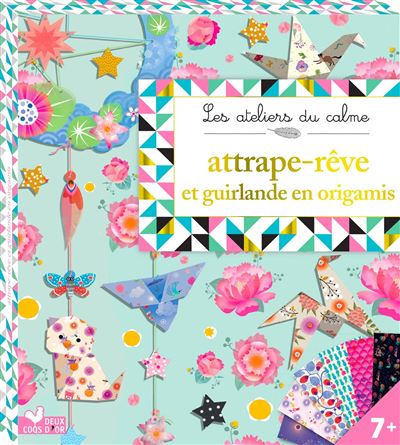 Attrape-rêve et guirlande en origamis - boite avec accessoires - Marie-Rose Boisson - Boîte ou accessoire