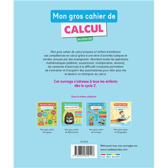 Mon gros cahier de calcul