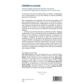 L'OHADA en marche