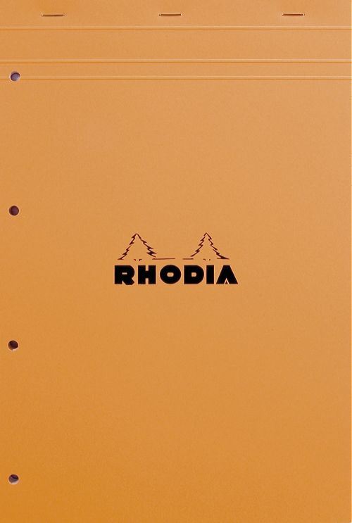 Bloc agrafé 80 feuillets Perfo Rhodia N°20 Q5 Orange