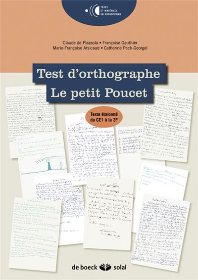 Test d'orthographe le petit poucet