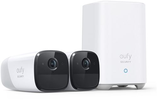 Pack 2 Caméra de Surveillance WiFi eufy Security 2K Étanchéité IP67