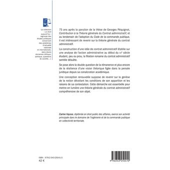 La théorie générale du contrat administratif