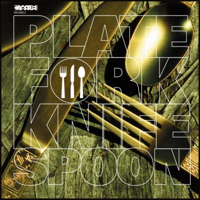 Plate fork knife and spoon
