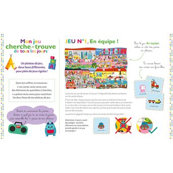 Mon jeu cherche et trouve de tous les jours - coffret avec plateau et cartes