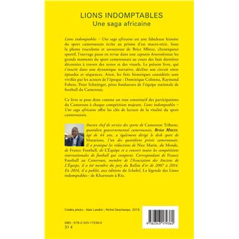 Lions indomptables Une saga africaine