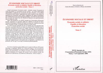 Economie sociale et droit - Cécile Bourreau-Dubois - broché