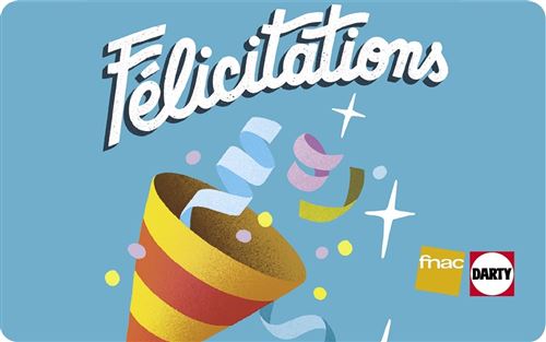E-carte cadeau Fnac Darty Félicitations 75E