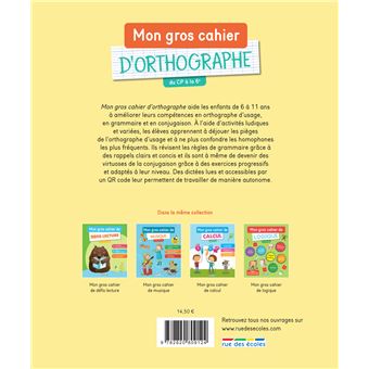 Mon gros cahier d'orthographe