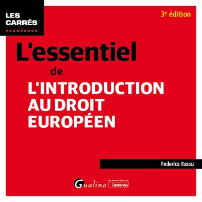 L'essentiel de l'introduction au droit européen - Federica Rassu - broché