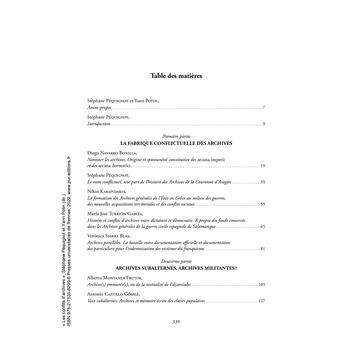 Les conflits d'archives