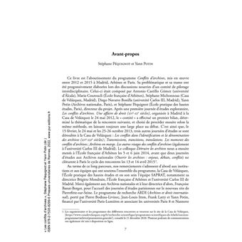 Les conflits d'archives