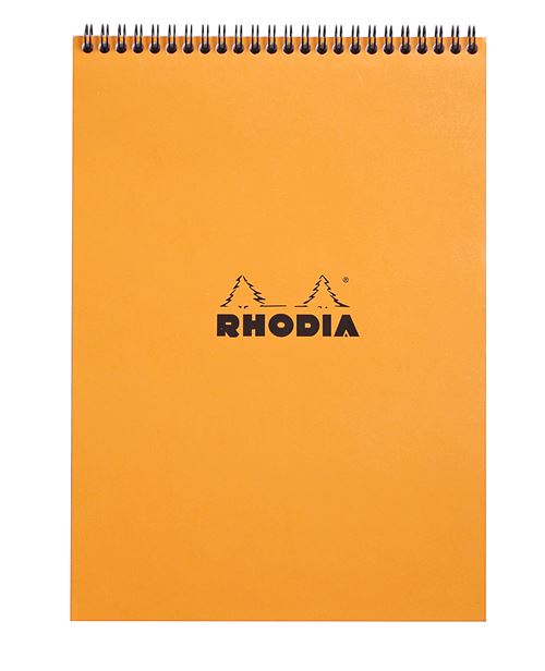 Rhd Orange Bloc-Notes Quadrillé Rhodia N°18Sp