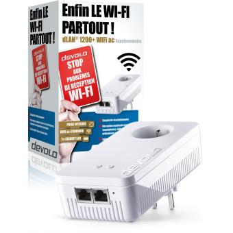 devolo dLAN 1200+ WiFi ac Starter Kit - Adaptateur CPL - GigE, HomePlug AV  (HPAV) - Wi-Fi 5 - Bi-bande - Branchement mural - CPL - Achat & prix