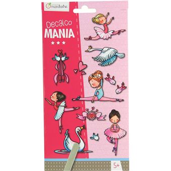 Avenue Mandarine – Sachet Décalcomanies Monstres – 2 Feuilles + Bâtonnet – Activité Manuelle Enfant Dès 5 Ans – Decalco Mania CC062C
