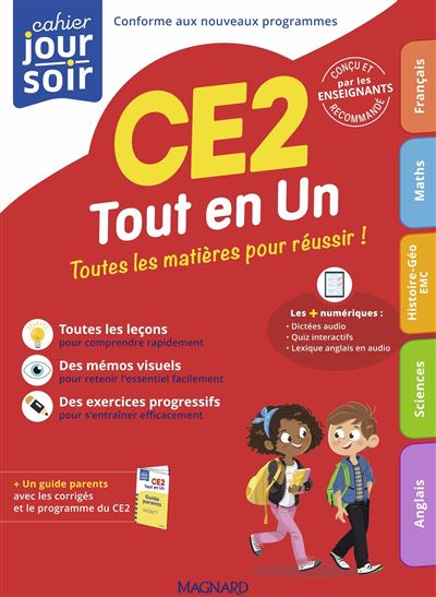 Nouveau Cahier du jour Cahier du soir Tout en un CE2