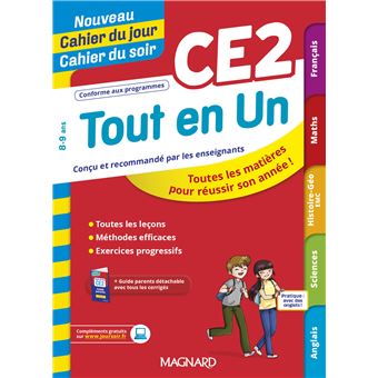 Tout En Un Ce2 Lecons Methodes Et Exercices Nouveau Cahier Du Jour Cahier Cahier D Entrainement Broche Sophie Virginie Tevert Geraldine Barraut Dominique Vacher Achat Livre Fnac