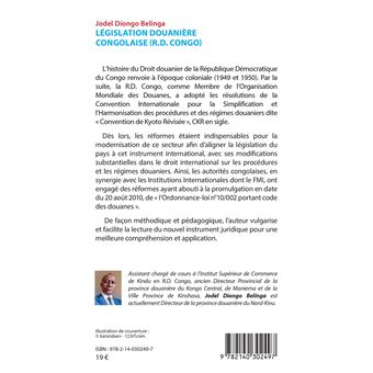 Législation douanière congolaise (R.D.Congo)