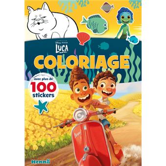 Disney Pixar Luca - Coloriage avec plus de 100 stickers