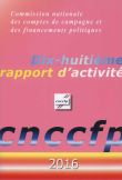 Dix-huitieme rapport d'activite. cnccfp. 2016