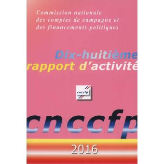 Dix-huitieme rapport d'activite. cnccfp. 2016