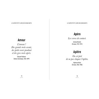 Le super petit livre des bons mots