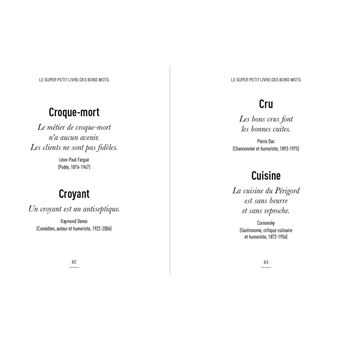 Le super petit livre des bons mots
