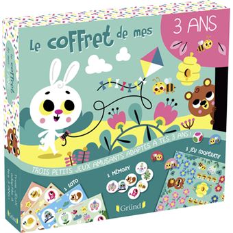 Le coffret de mes 3 ans - Coffret avec 1 jeu coopératif sur la nature, 24 cartes de mémory et 1 loto
