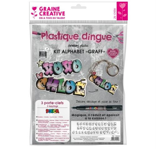 Kit Graine Créative alphabet graff plastique dingue