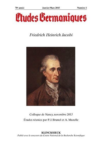 Études germaniques - N°1/2015