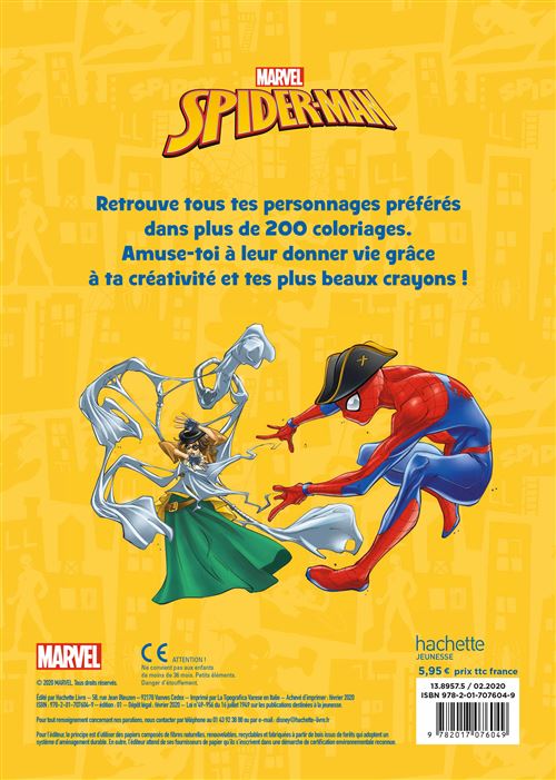 Spider-Man : mon livre de coloriages - Marvel comics - Librairie Mollat  Bordeaux