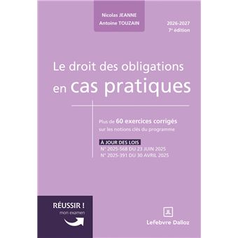 Le droit des obligations en cas pratiques 4ed
