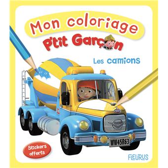 Mon coloriage p'tit garçon - Les camions