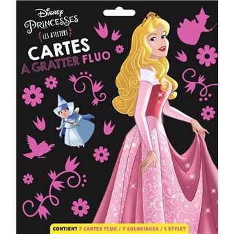 DISNEY PRINCESSES - Les Ateliers Disney - Cartes à gratter fluorescentes