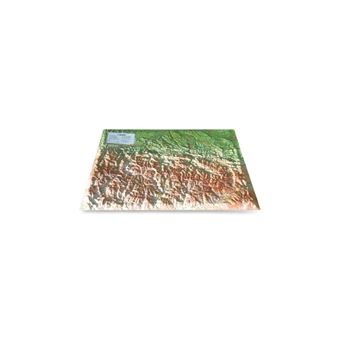Carte en relief de l'Ariège