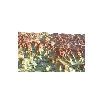 Carte en relief de l'Ariège