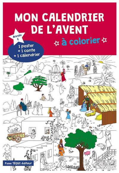 Mon calendrier de l'Avent à colorier