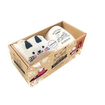 Mug et chaussettes - Ma petite pause miaou au coin du feu