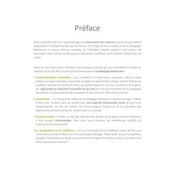 Mon grand cahier Montessori d'initiation aux sciences