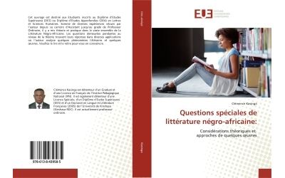 Questions speciales de litterature negro-africaine: - consid