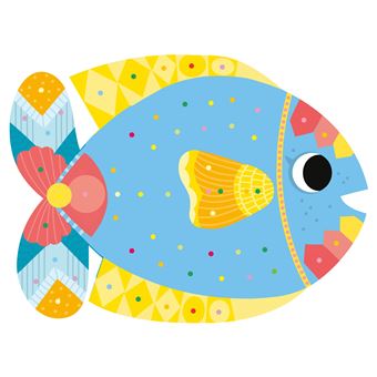 Gommettes métallisées poissons d'avril - pochette avec accessoires