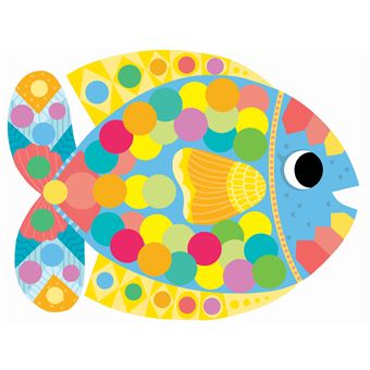 Gommettes métallisées poissons d'avril - pochette avec accessoires