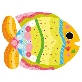 Gommettes métallisées poissons d'avril - pochette avec accessoires