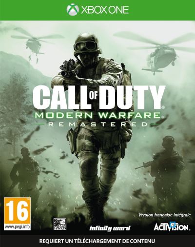 Pochette avant du jeu Call of Duty Modern Warfare Remastered Xbox One