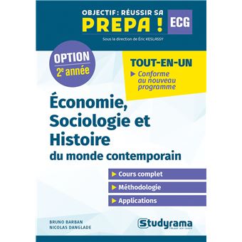 Économie, sociologie et histoire du monde contemporain, 2e année