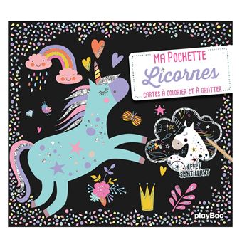 Ma pochette Licornes - Cartes à colorier et à gratter